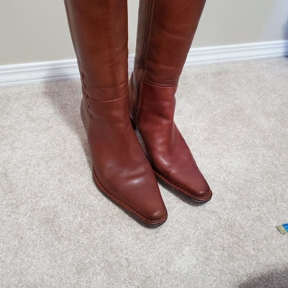 PIKOLINOS / 39, 8.5 / Women's Vintage Smooth Leather Square Toe Mid-Calf Boots - Picture 5 of 15